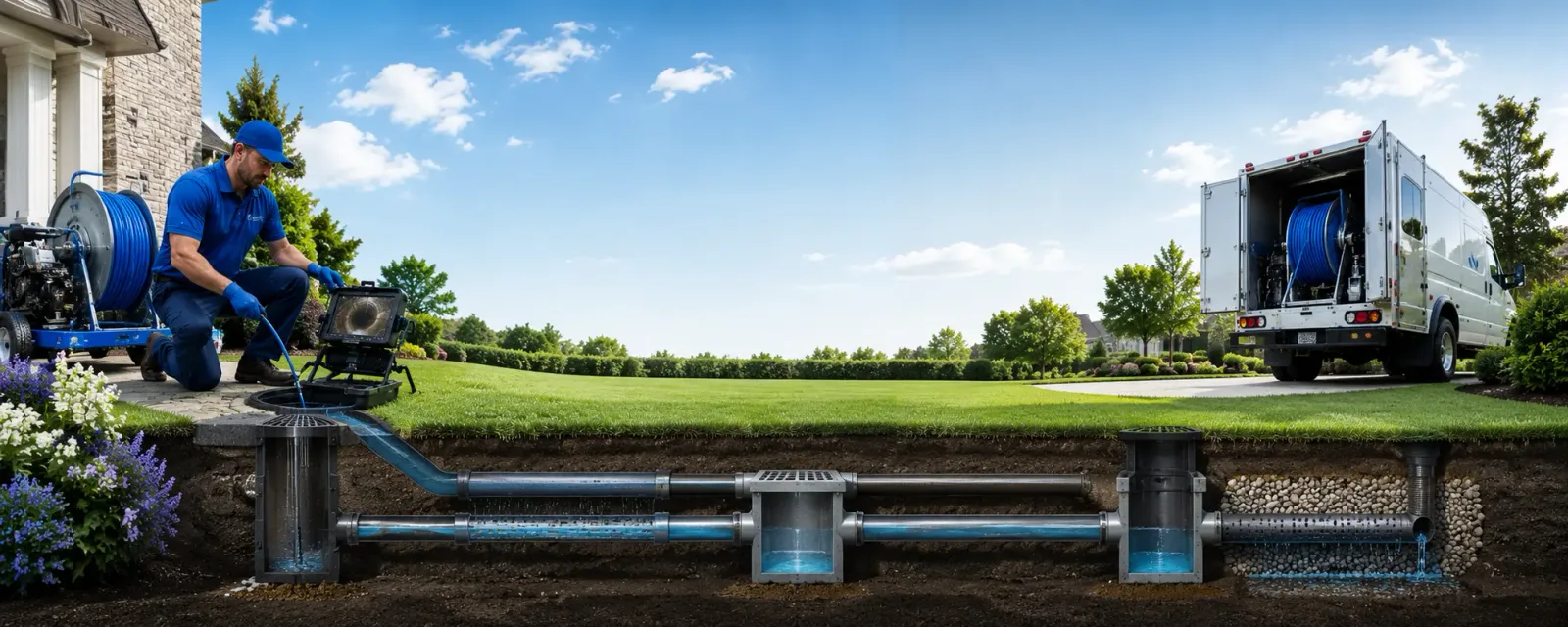 Outdoor drain cleaning information for Stacy, NC